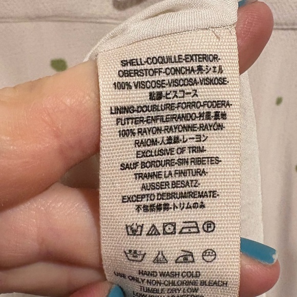 Free People X Revolve Abbie Printed Mini Dress Ivory Reversible Size 12 - Picture 12 of 13